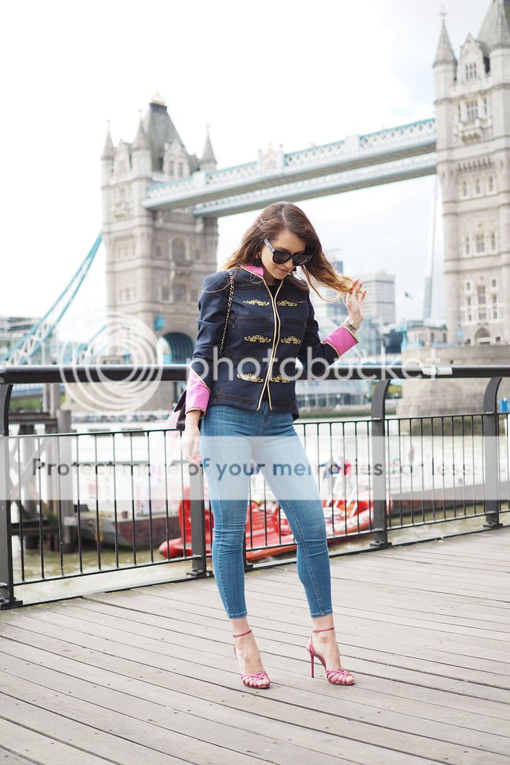 London bridge localization wearing The Extreme Collection military blazer